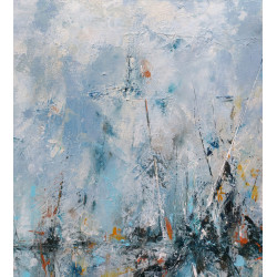 JACHTY NA MORZU (2022) 120cmx100cm Żórańska Kinga