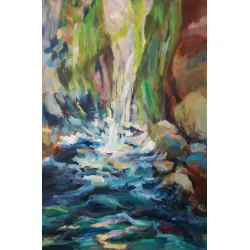 Górski wodospad (dyptyk) Borcz Anna