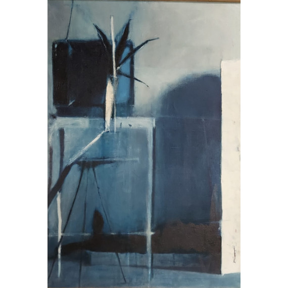 MARTWA NATURA Z TELEWIZORKIEM (2000) 80cmx110cm Marek Silwoński