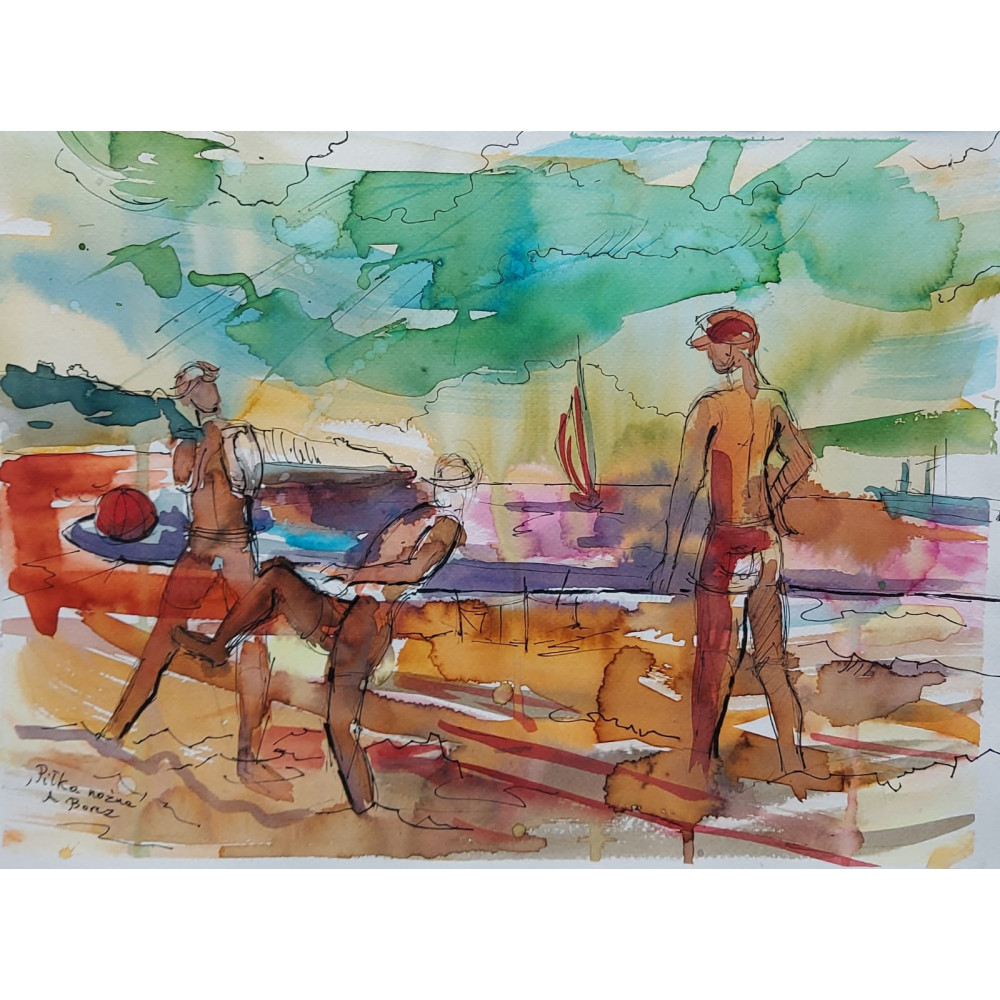 PIŁKA NOŻNA (2022) 40x50cm Borcz Anna