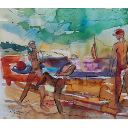 PIŁKA NOŻNA (2022) 40x50cm Borcz Anna