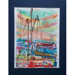 W SPOKOJNEJ PRZYSTANI (2022) 40x50cm Borcz Anna