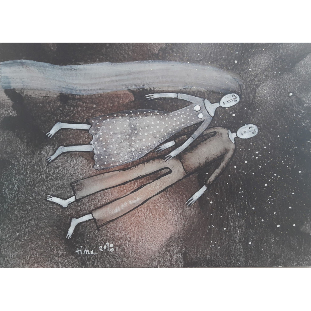 Ślubna para w brązach Janusz Klementyna