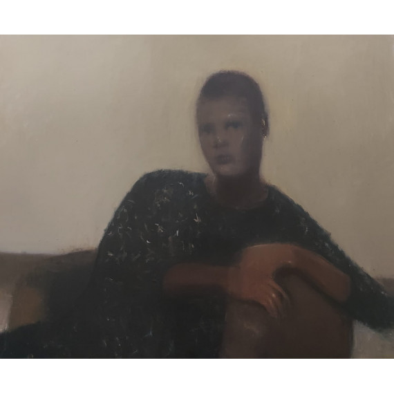 DAMA W FOTELU (2018) 100x85cm Woźniak Wojciech