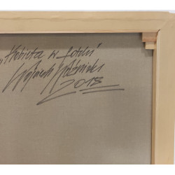 DAMA W FOTELU (2018) 100x85cm Woźniak Wojciech