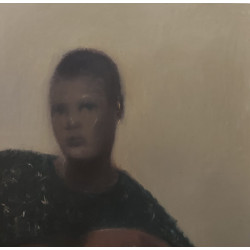 DAMA W FOTELU (2018) 100x85cm Woźniak Wojciech