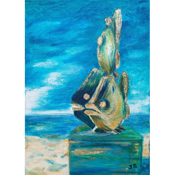 GDYŃSKIE RYBKI II (2023) 70×50cm - AKRYL NA PŁÓTNIE