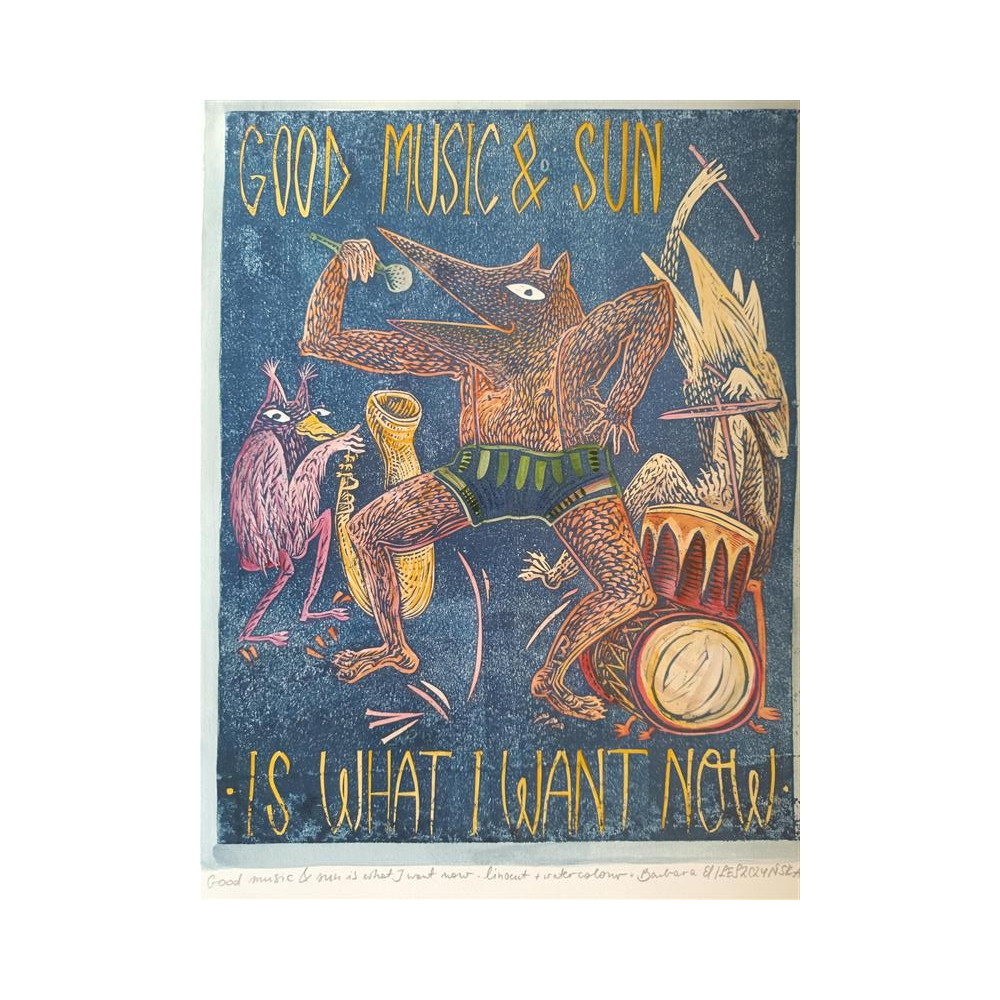 Good Music - rysunek abstrakcyjny o wymiarach 30x40cm autorstwa  Barbara Leszczyńska