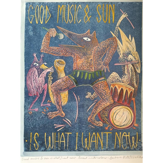 Good Music - rysunek abstrakcyjny o wymiarach 30x40cm autorstwa  Barbara Leszczyńska