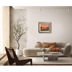 Tytuł  obrazu "Wschód słońca (2021)"
Technika wykonania  Olej na płótnie