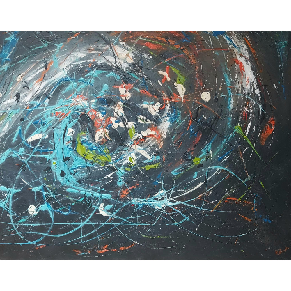 Abstrakcja 2024, 100x120cm, Akryl na płótnie