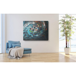 Abstrakcja 2024, 100x120cm, Akryl na płótnie autorstwa Kinga Żórańska