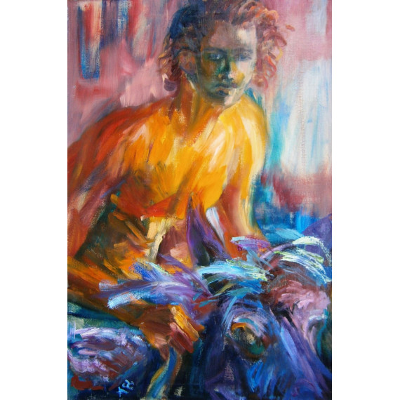 Mężczyzna na koniu Borcz Anna