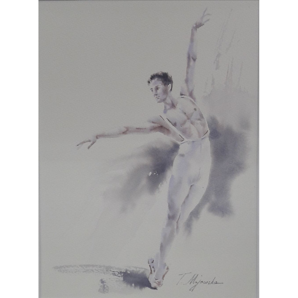 Balet -1, 31×23cm/w passpartou 40×32cm Majewska Tatiana