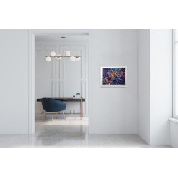 Linoryt 'Adam i Ewa' o wymiarach 46x65cm autorstwa Barbary Leszczyńskiej