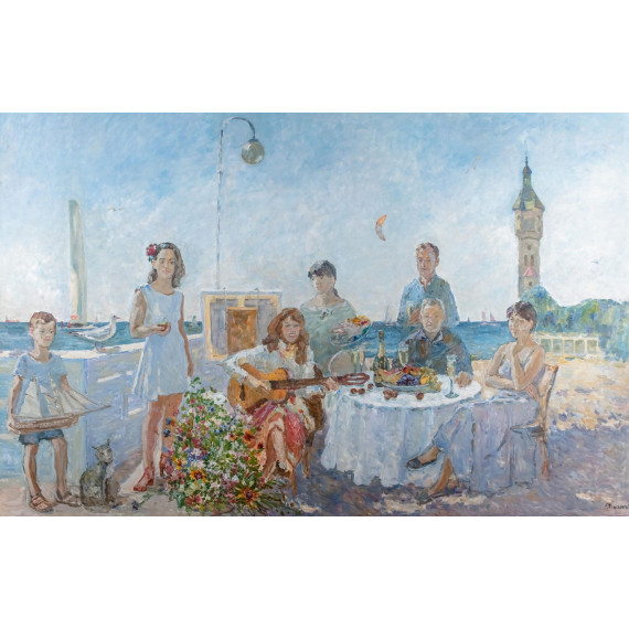 Impresje letnie Tkachenko Sergei Olej na płótnie 300x190 cm.