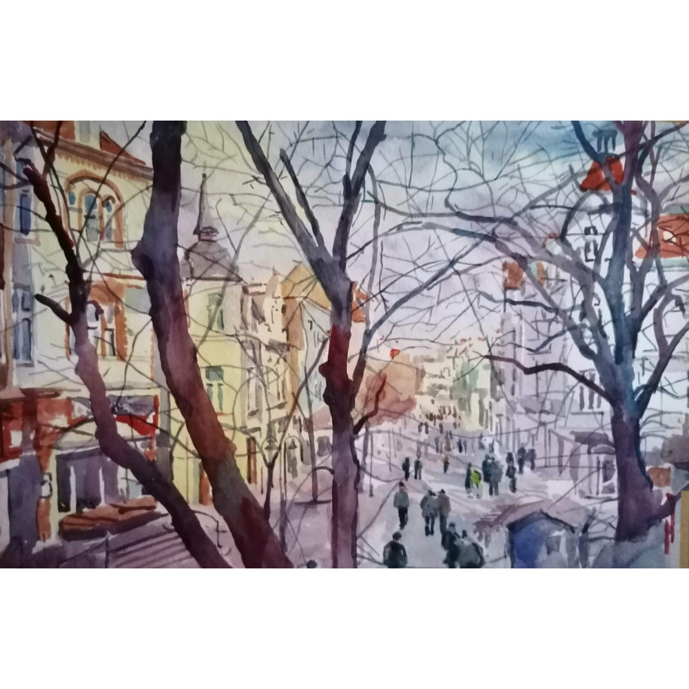 Sopot, koniec jesieni,40×50cm Bełczykowski Artur