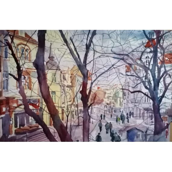 Sopot, koniec jesieni,40×50cm Bełczykowski Artur