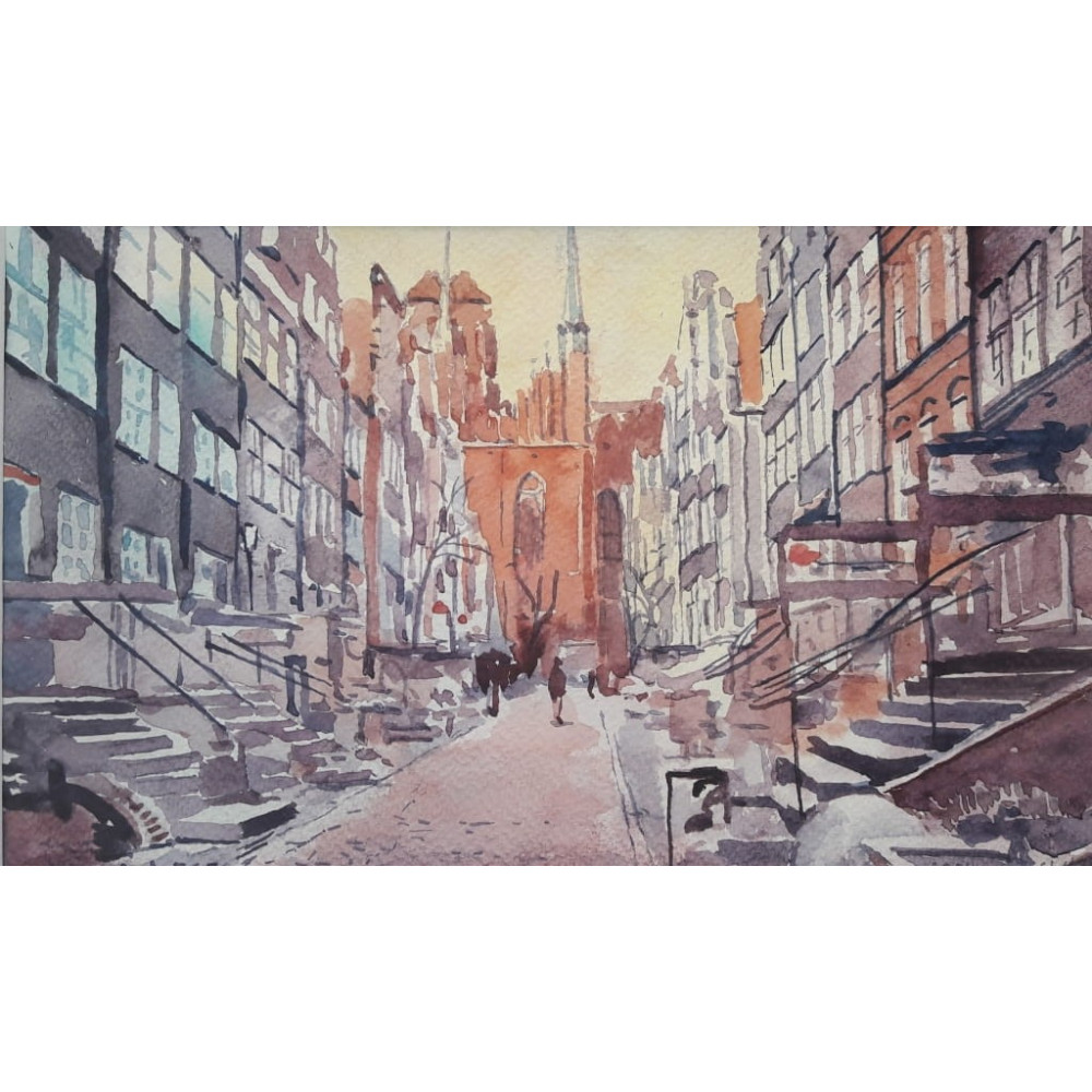 Ulica Mariacka, Gdańsk 30×40cm Bełczykowski Artur