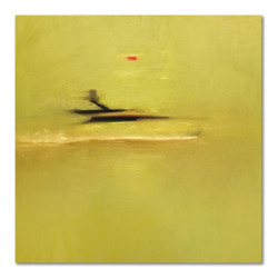 Jacht w Upale 50x50cm - Olej na płótnie﻿ | Wojciech Woźniak