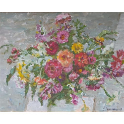 Kompozycja Kwiaty polne 65x55 cm | Olej na płótnie   Sergei Tkachenko﻿