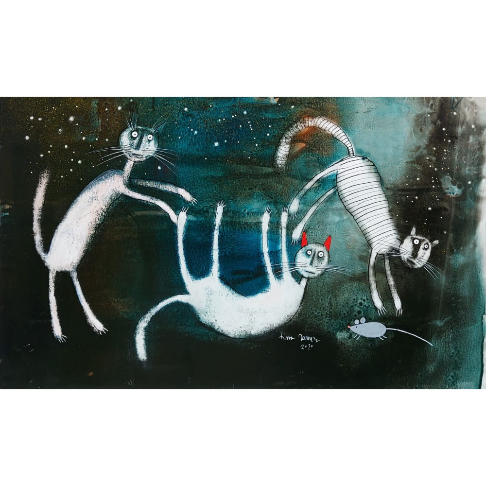 Baraszkujące Koty Janusz Klementyna