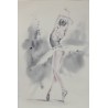 Baletnica 1,30×20cm/w passpartou 40×30cm Majewska Tatiana