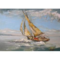 Regaty 70x50 cm - Pejzaż olejny | Henadzy Havartsou