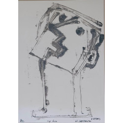 Portret II 2024, 95×65 cm - Rysunek  | Wojciech Sęczawa﻿