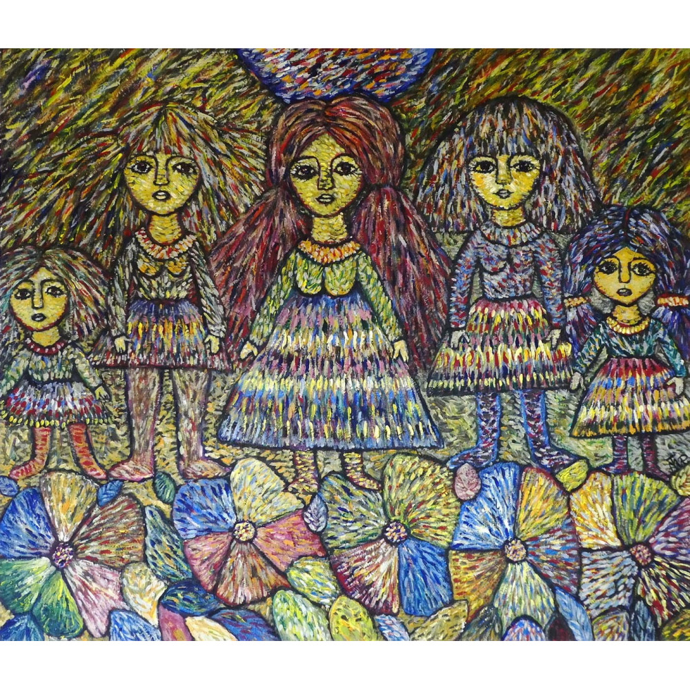 Wiosenna impresja Trela Magdalena olej na płótnie o wymiarach 100x140cm