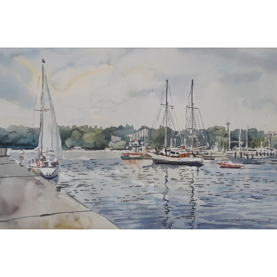 Port jachtowy Gdynia,40×50cm Bełczykowski Artur