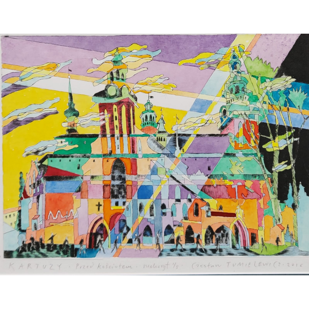 KARTUZY, PRZED KOŚCIOŁEM (2016)30x40cm Tumielewicz Czesław