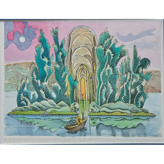 Katedra na wyspie (kolor) Tumielewicz Czesław