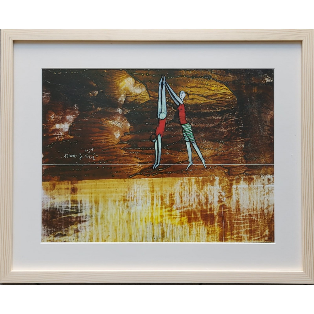 AKROBATYKA (2022) 40cmx50cm Janusz Klementyna