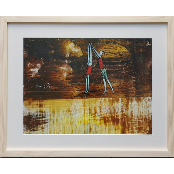 AKROBATYKA (2022) 40cmx50cm Janusz Klementyna