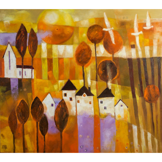 JESIENNE ODLOTY  80cmx90cm Przybyła Ewa