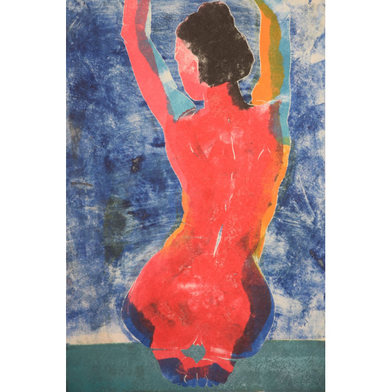 AKT CZERWONY (2020) 70cmx50cm Jan Bosak