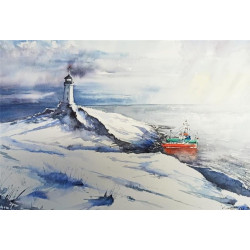 Przystań - 40x60 cm - Akwarela | Tomasz Olszewski