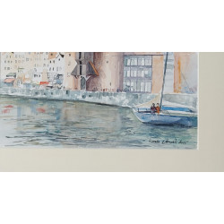 GDAŃSK- DŁUGIE POBRZEŻE (2022) 40x50cm. Olszewski Tomasz