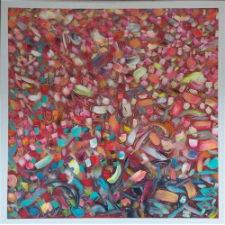 Papaya 90x90 cm - Nowoczesny obraz | Zbigniew Rybicki