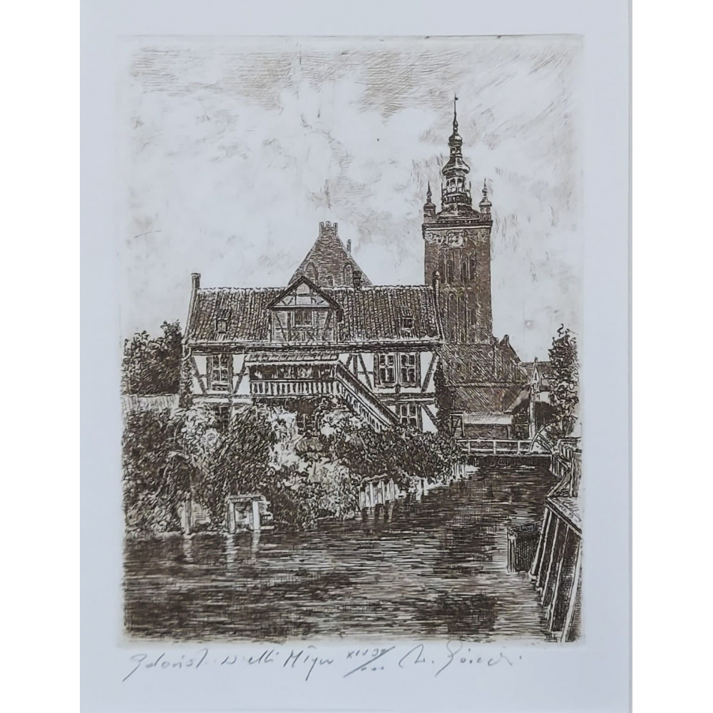 Gdańsk - Wielki Młyn,30×24cm. Górecki Wojciech