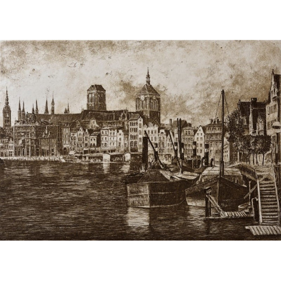 Gdańsk - Targ Rybny 40×50cm Górecki Wojciech