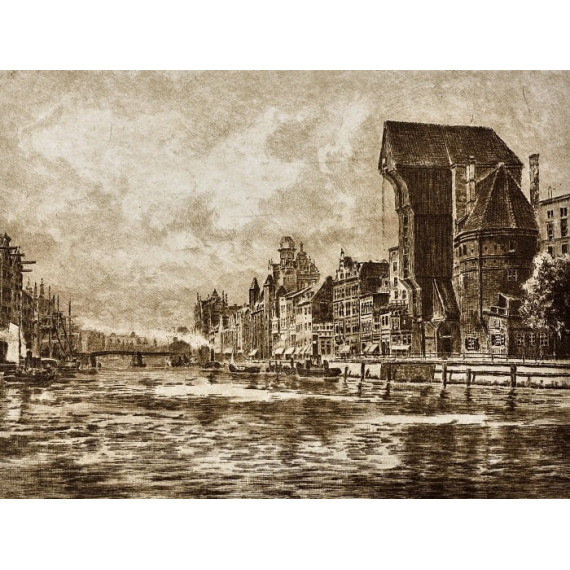 Holowniki na Motławie  40×50cm Górecki Wojciech