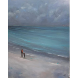 Spacer przed burzą 100x70 cm | Kinga Żórańska