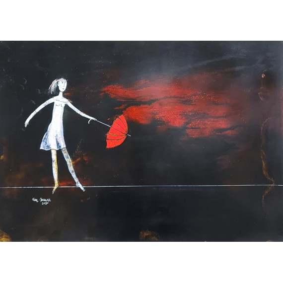 Akrobatka w tiulowej sukience Janusz Klementyna