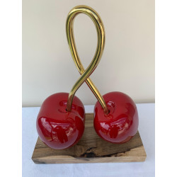 Nowoczesna Rzeźba 3D - Czereśnie - wysokość 50 cm