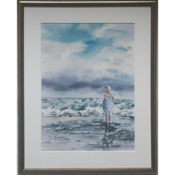 Współczesna akwarela WAKACYJNE WSPOMNIENIE 40x50 cm