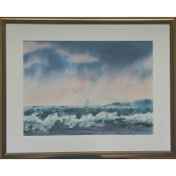 Pejzaż Akwarelowy MORSKIE ZMAGANIA - Tatiana Majewska