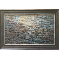 Obraz akrylowy w ramie 60x40 cm - WODA W KSIĘŻYCOWEJ POŚWIACIE - Krzysztof Łozowski