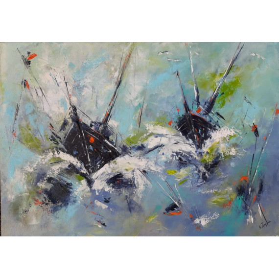 W otmętach fal 2 ,70×100cm Żórańska Kinga